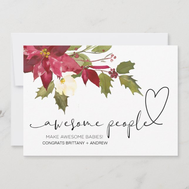 Cartão Parabéns Gravidez Parabéns Natal (Frente)