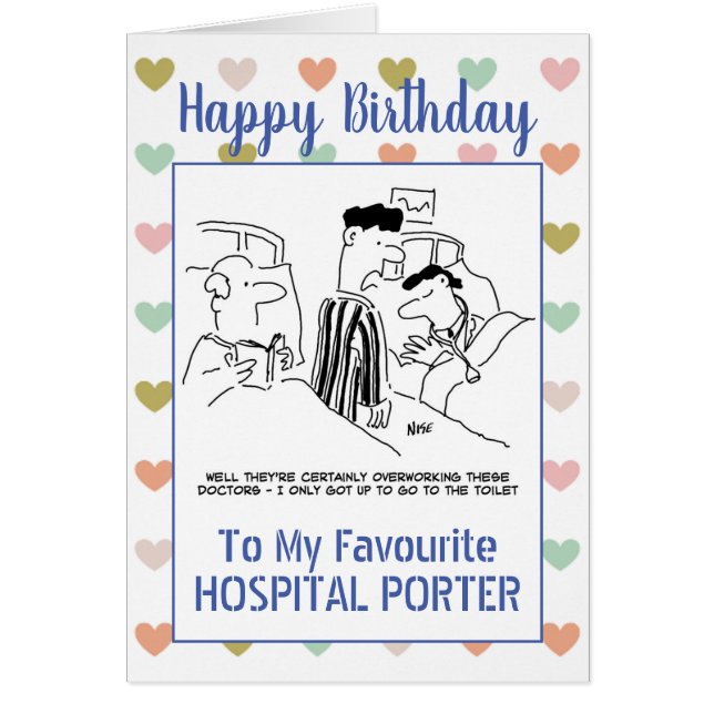 Cartão Parabéns, Hospital Porter (Frente)