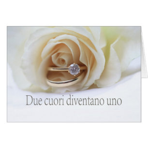 Cartão parabéns italianos do casamento