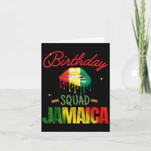 Cartão Parabéns Jamaica Squad Crew Festa de Dia de Aniver
