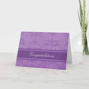 Cartão Parabéns Lilac Damask