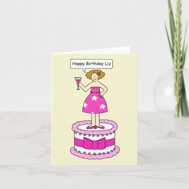Cartão Parabéns Liz (Frente)