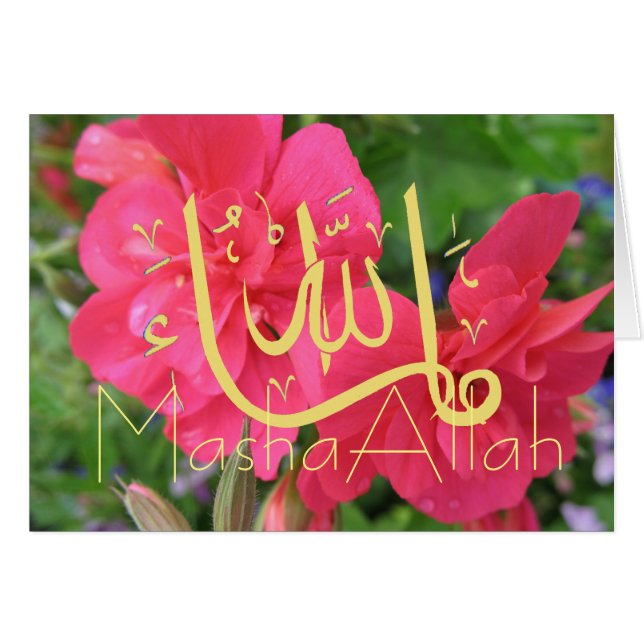 Cartão Parabéns Masha Allah (Frente Horizontal)