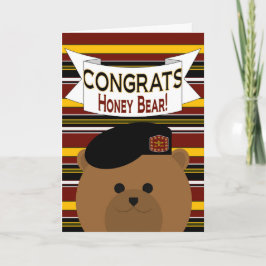 Cartão Parabéns Mel Bear Army Hero- Husband / Namorado