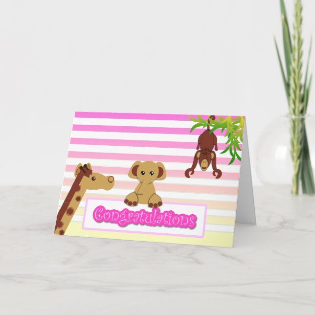 Cartão Parabéns, Menina - Personalizada (Frente)