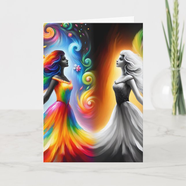 Cartão Parabéns, meu amigo Gemini (Frente)