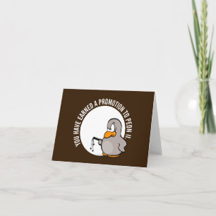 Cartão Parabéns na sua bem ganha promoção