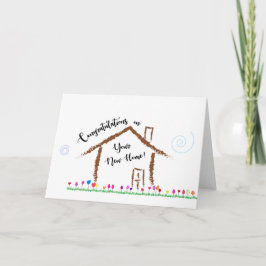 Cartão Parabéns na sua nova casa