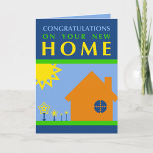 Cartão parabéns na sua nova casa (formas mod)