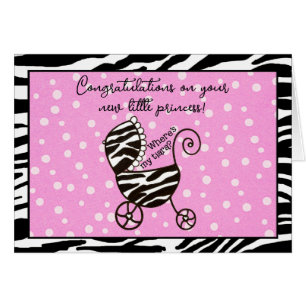 Cartão Parabéns na sua nova princesa!