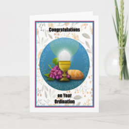 Cartão Parabéns na sua ordenação