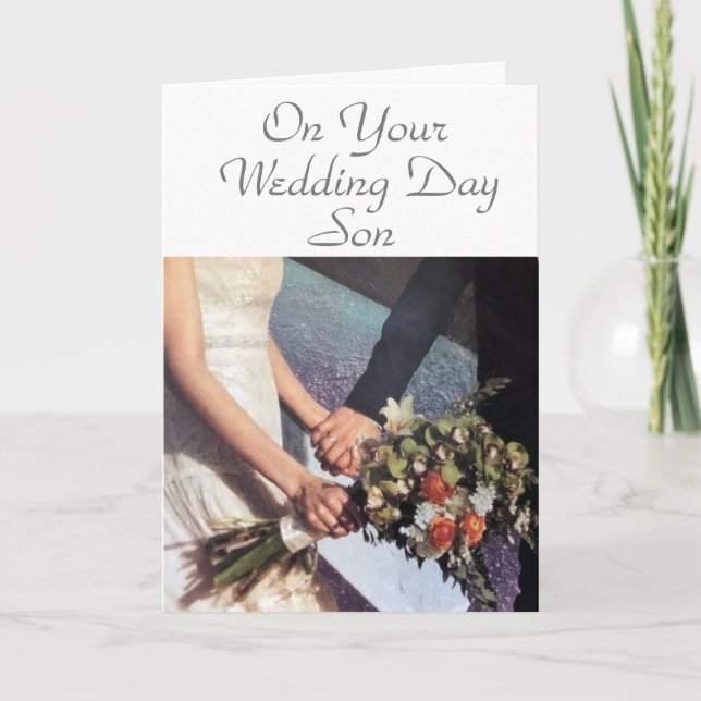 CARTÃO PARABÉNS NO DIA DO CASAMENTO **FILHO** (Frente)