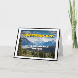 Cartão Parabéns no nascimento de seus CPE gêmeos