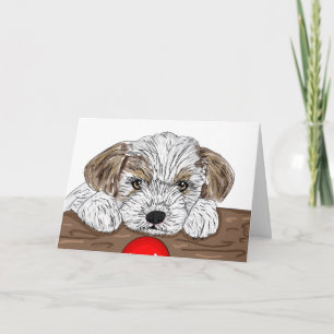 Cartão Parabéns no Novo Puppy!