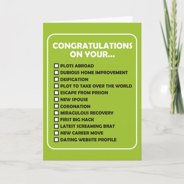 Cartão Parabéns no seu... (Frente)