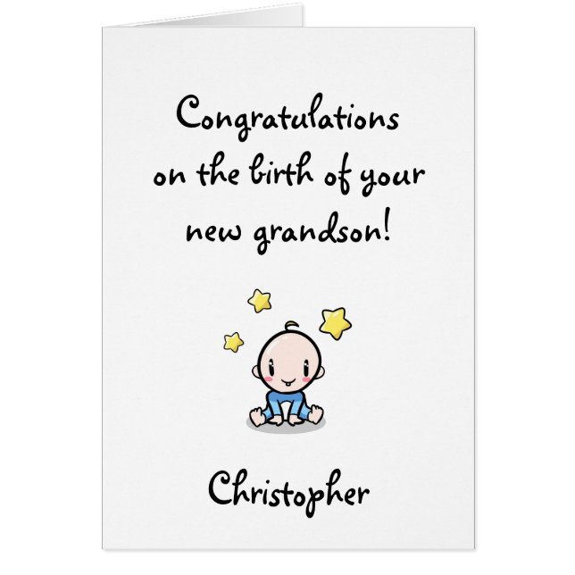 Cartão Parabéns No Seu Avô, Avós, (Frente)