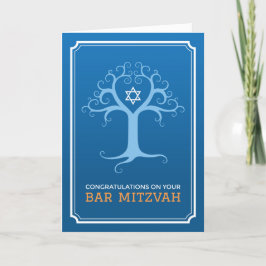 Cartão Parabéns no seu bar mitzvah árvore da vida