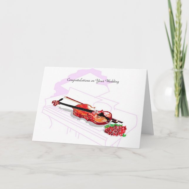 Cartão Parabéns no seu casamento (Frente)