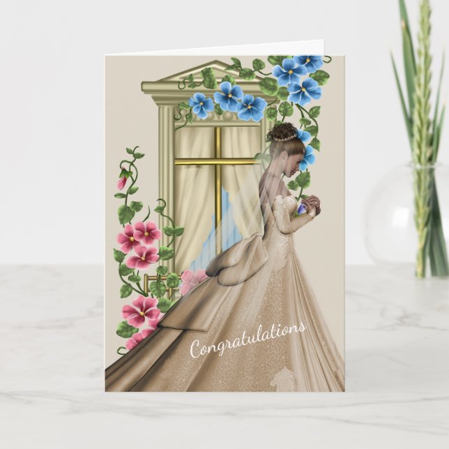 Cartão Parabéns no seu casamento (Frente)