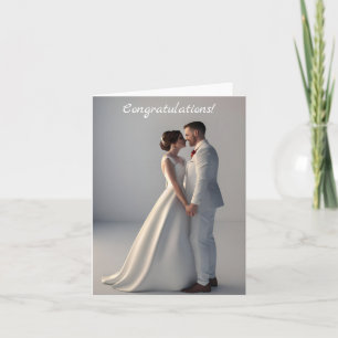 Cartão Parabéns no seu dia de casamento