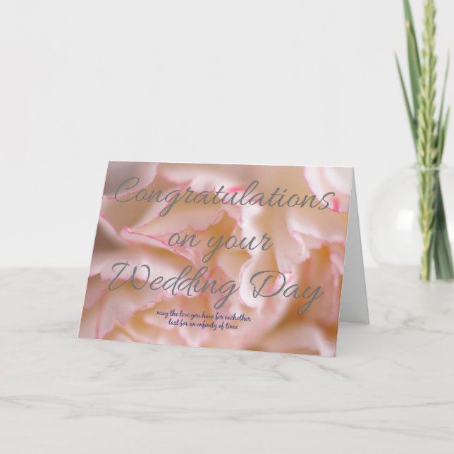 Cartão Parabéns no seu dia de casamento (Frente)