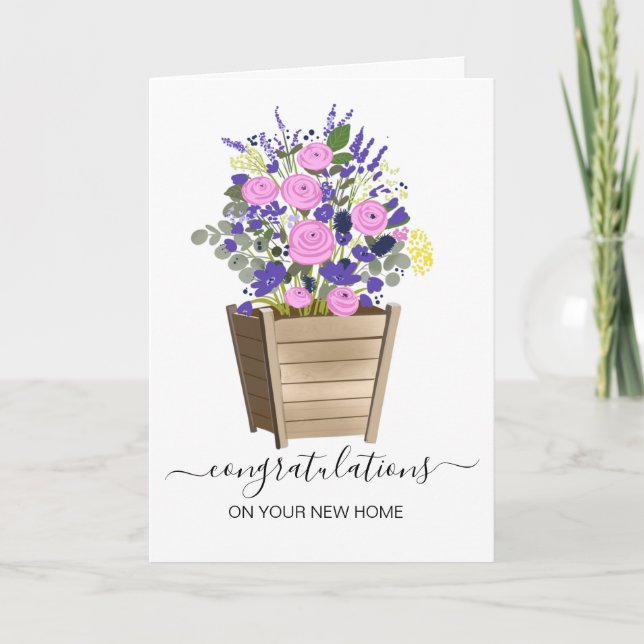 Cartão parabéns no seu novo agente imobiliário doméstico (Frente)