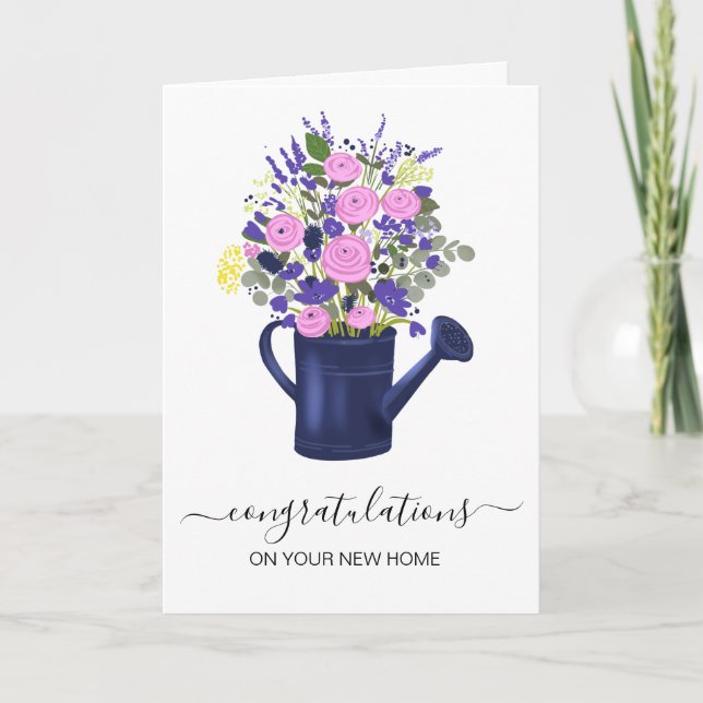 Cartão parabéns no seu novo agente imobiliário doméstico (Frente)