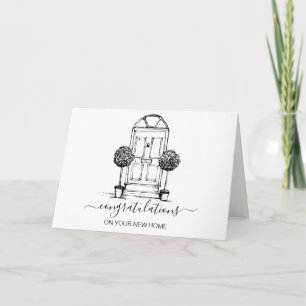 Cartão parabéns no seu novo agente imobiliário doméstico