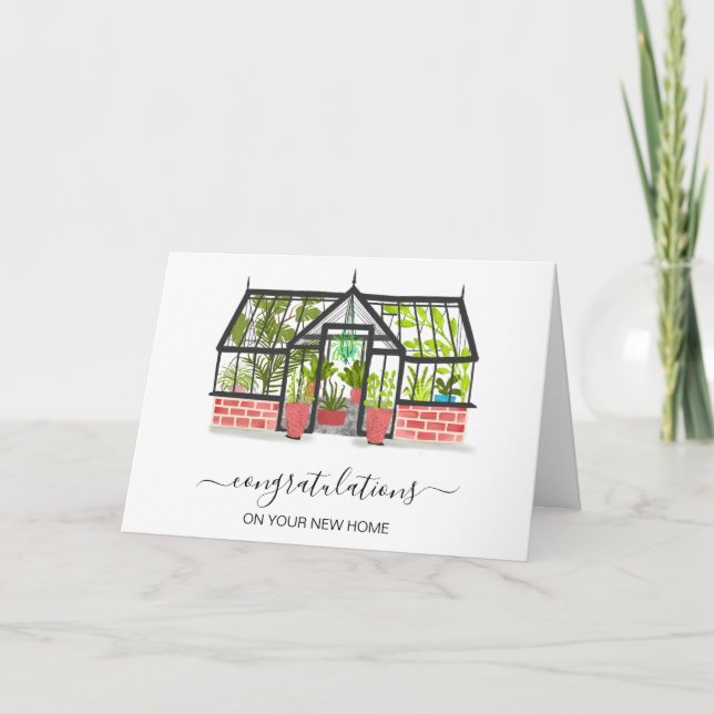 Cartão parabéns no seu novo agente imobiliário doméstico (Frente)