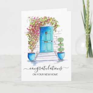 Cartão parabéns no seu novo agente imobiliário doméstico