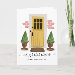 Cartão parabéns no seu novo agente imobiliário doméstico