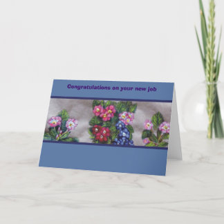 Cartão Parabéns no seu novo trabalho