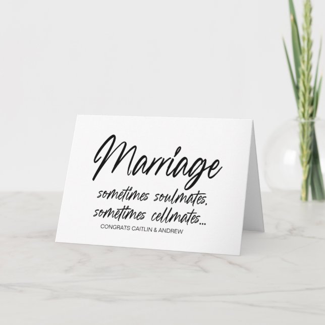 Cartão Parabéns Noiva e noiva do Recem casados de Casamen (Frente)