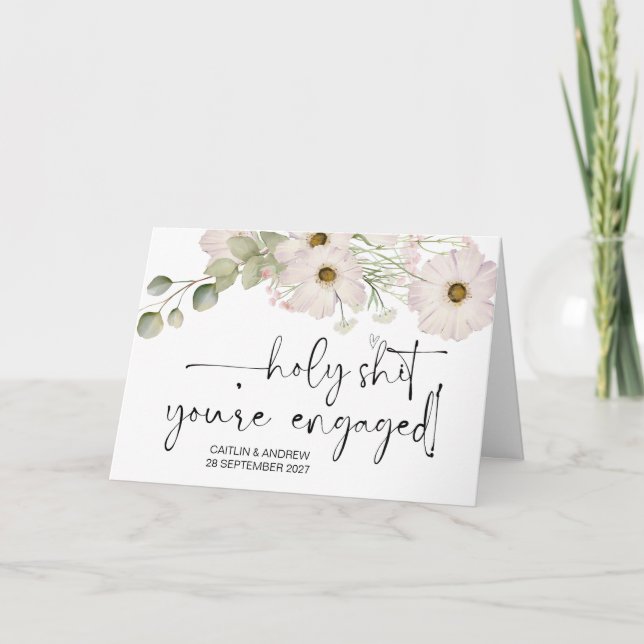 Cartão Parabéns Noiva Noivado de Casamento e noiva (Frente)