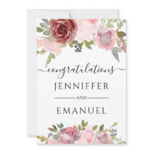 parabéns noivado nome personalizado rubor floral