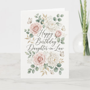 Cartão Parabéns Nora Floral Elegante Gree
