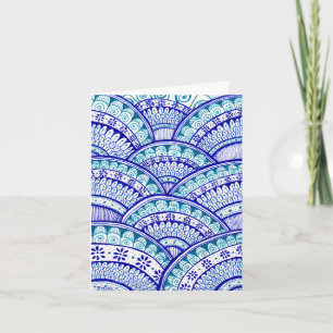 Cartão Parabéns Nova Mãe É um Menino Damask Mandala India