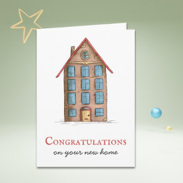 Cartão Parabéns novo apartamento doméstico
