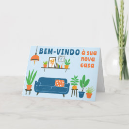 Cartão Parabéns Novo lar Bem-vindo à sua nova casa