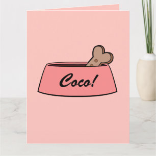 Cartão Parabéns Novo Nome de Cachorro Personalizável