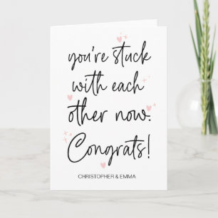 Cartão Parabéns Novo Sr & Sra. Noivado Wedding