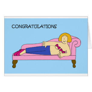 Cartão Parabéns novos dos peitos, senhora dos desenhos