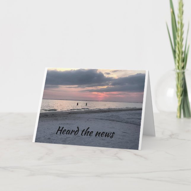 CARTÃO **PARABÉNS** OUVIRAM A "BOA NOTÍCIA" (Frente)