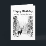 Cartão Parabéns, padre-sogro Vintage Stag, veado<br><div class="desc">Parabéns,  padre-sogro Vintage Stag,  Deer Animal,  Wildlife,  Nature</div>