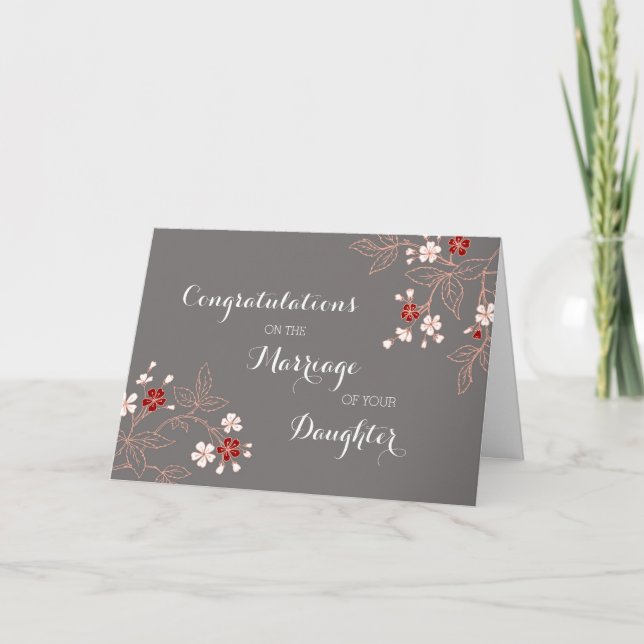 Cartão Parabéns Pais da Noiva Vintage (Frente)