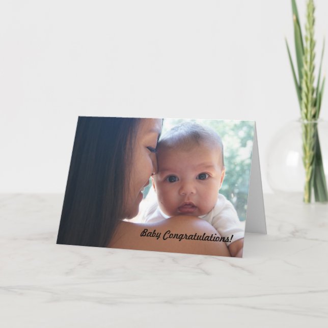 Cartão Parabéns para bebês (Frente)