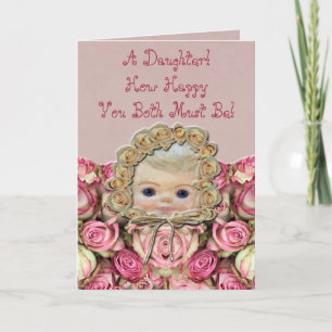Cartão Parabéns para Rosas de preciosos para bebês
