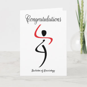 Cartão Parabéns para Solteiro de Kinesiologia