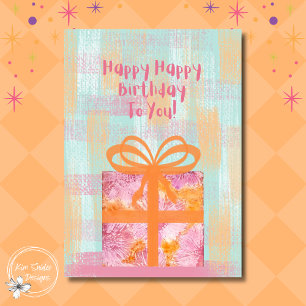 Cartão Parabéns para Você Presente
