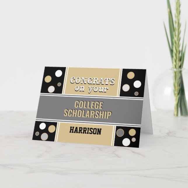 Cartão Parabéns pela bolsa de estudos universitária! Cart (Frente)